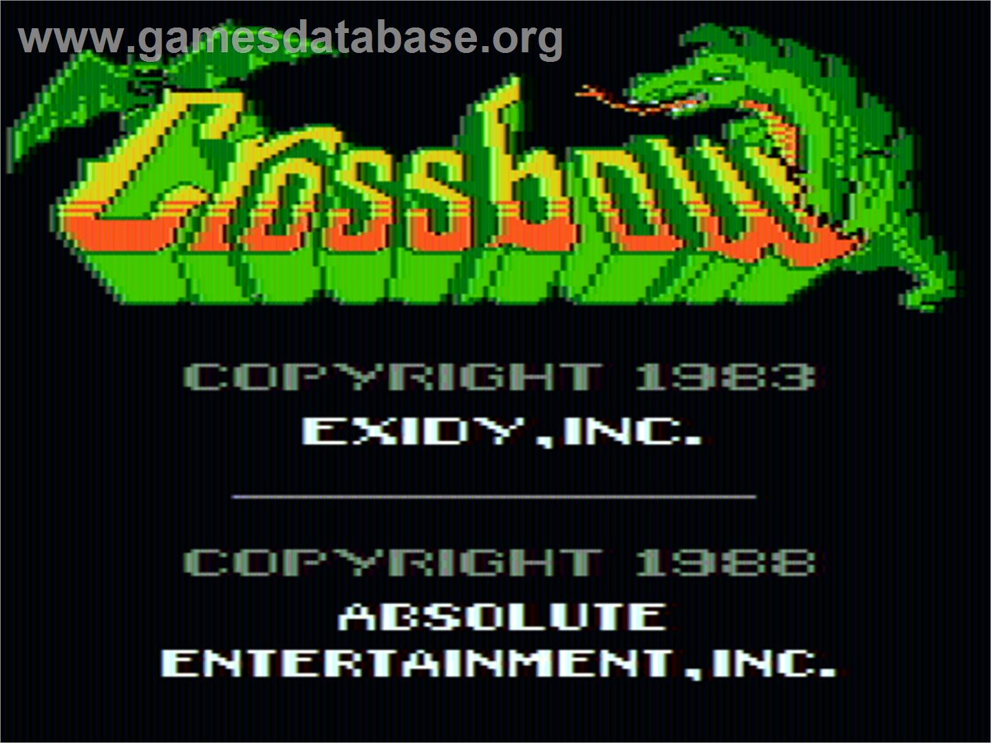 Crossbow - Apple II - Artwork - Title Screen