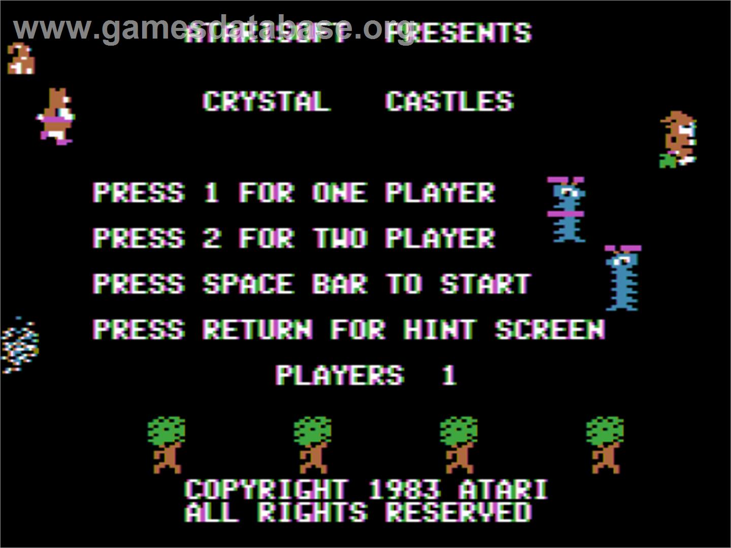 Crystal Castles - Apple II - Artwork - Title Screen