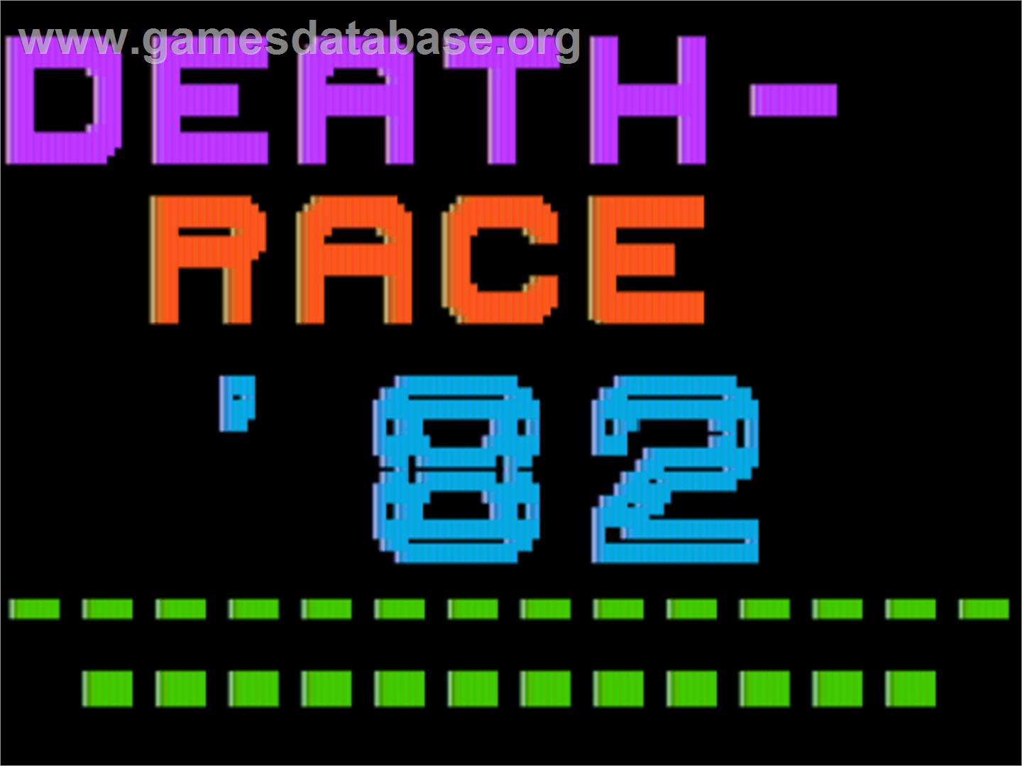 Death Race '82 - Apple II - Artwork - Title Screen