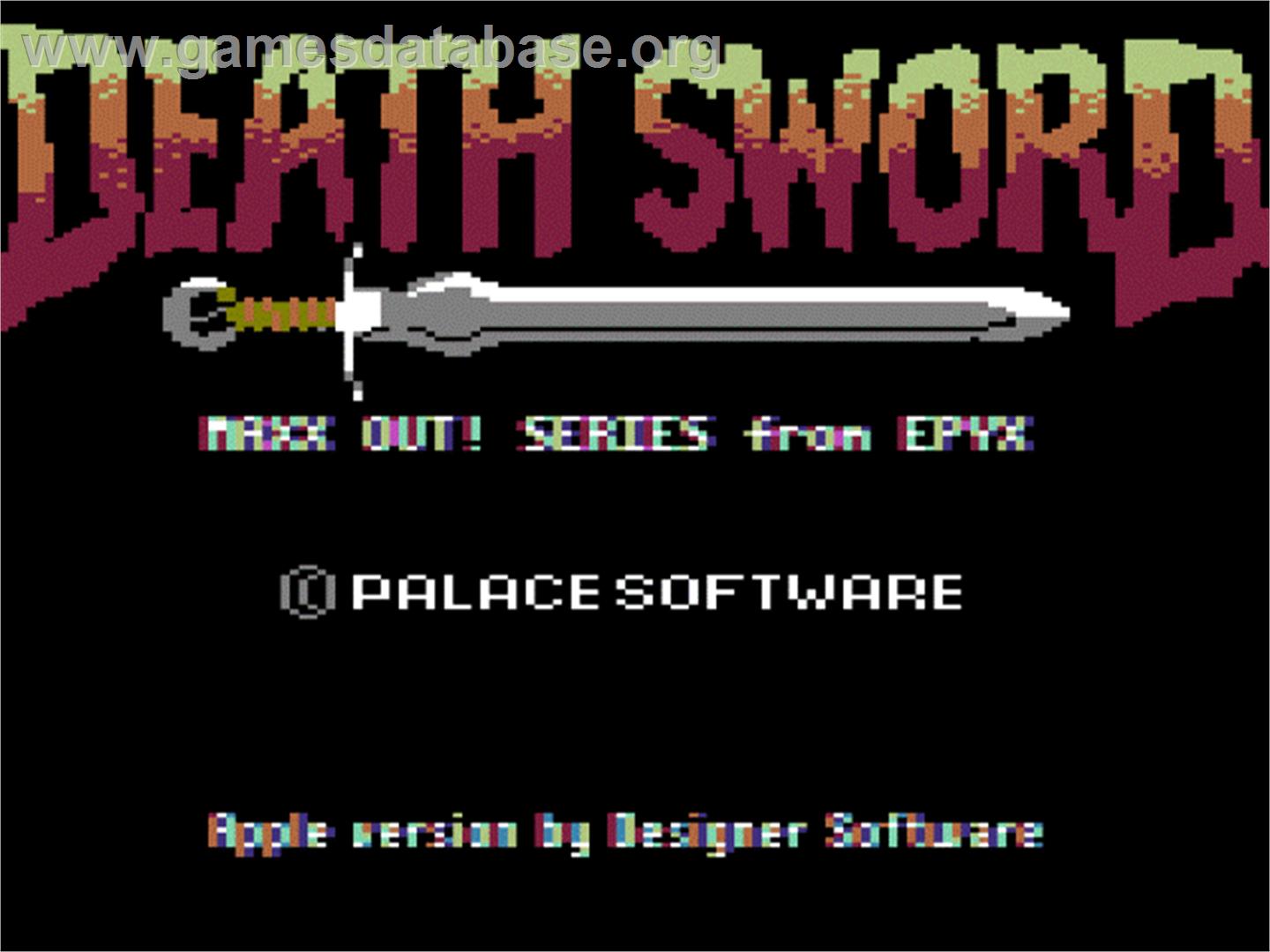 Death Sword - Apple II - Artwork - Title Screen