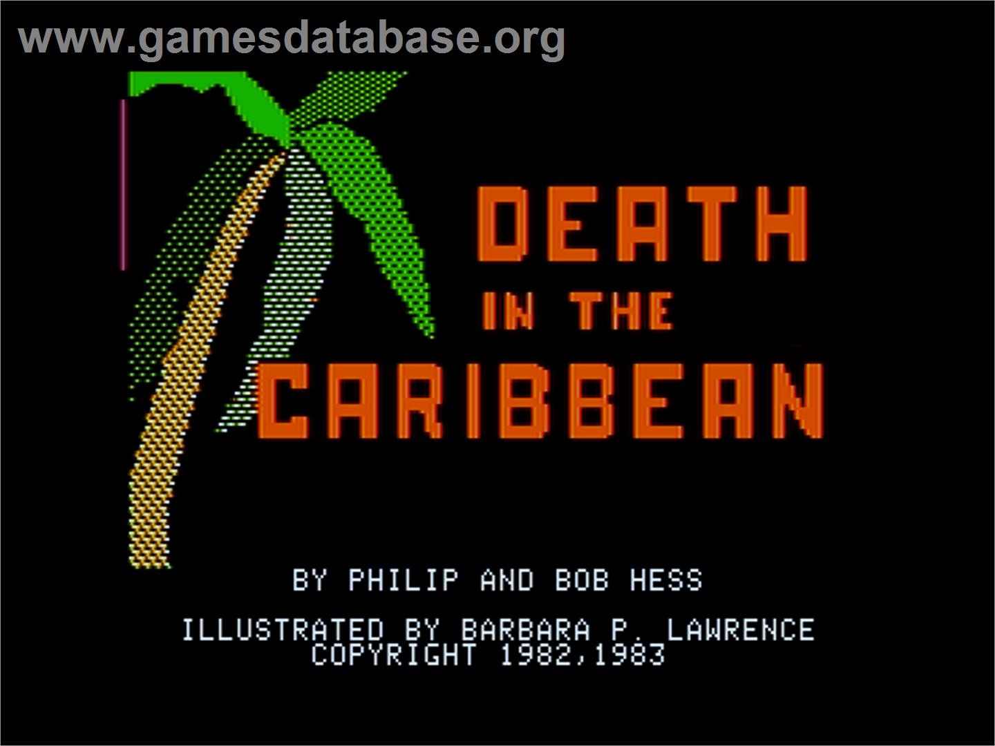 Death in the Caribbean - Apple II - Artwork - Title Screen