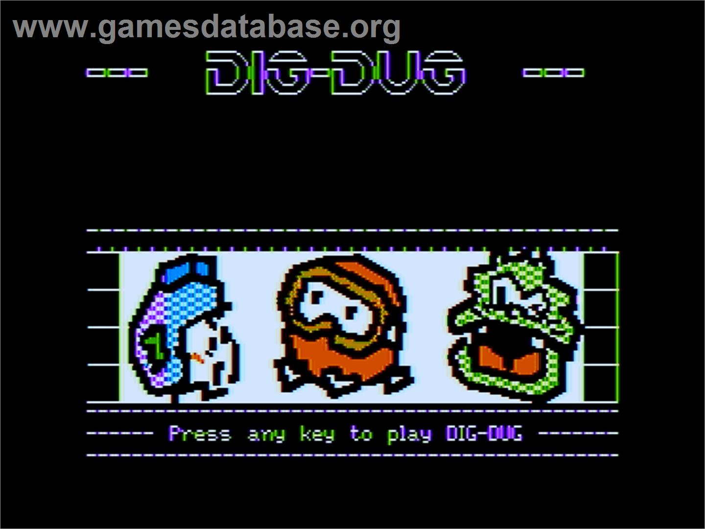 Dig Dug - Apple II - Artwork - Title Screen