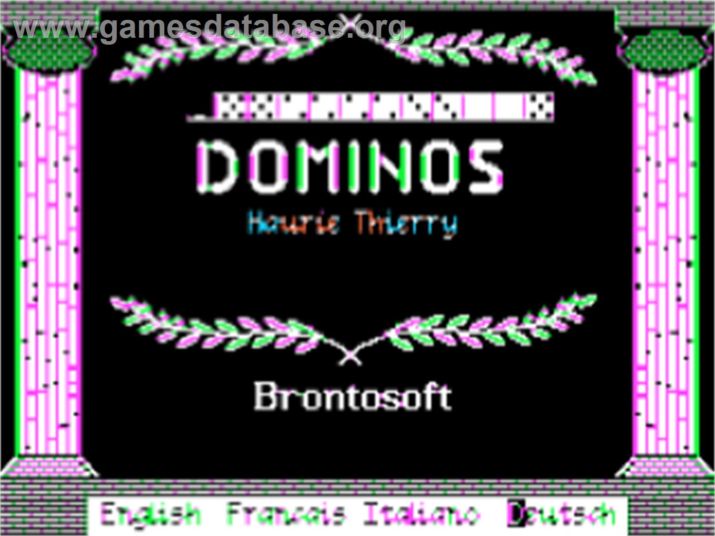 Dominos - Apple II - Artwork - Title Screen