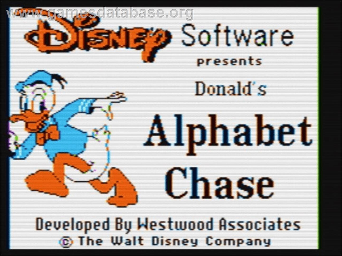 Donald's Alphabet Chase - Apple II - Artwork - Title Screen