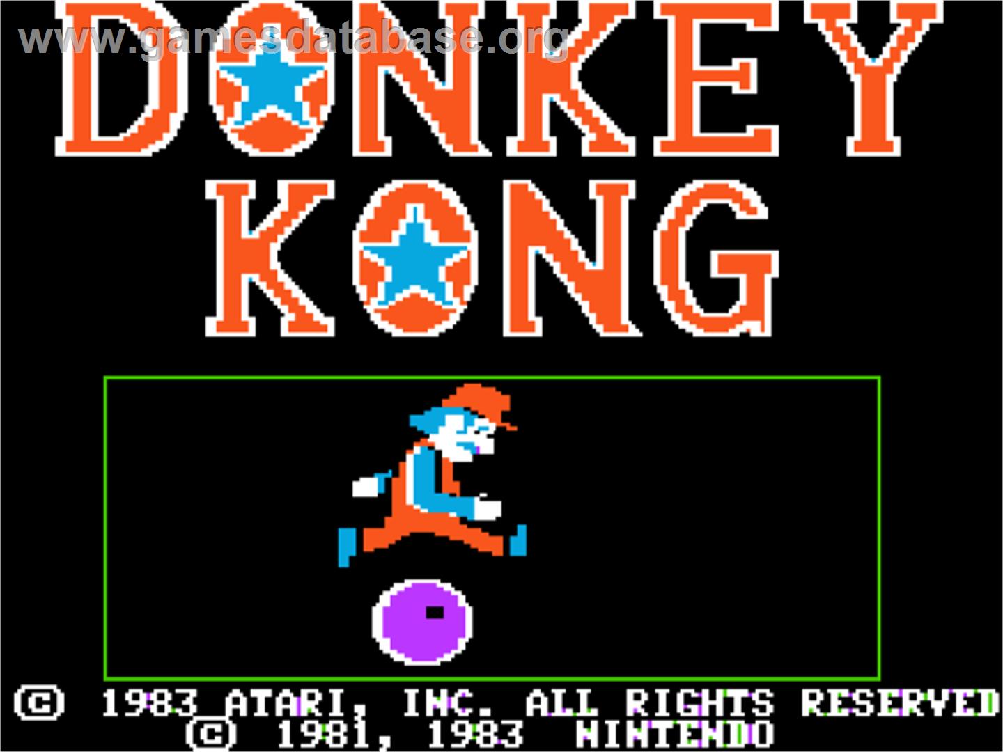 Donkey Kong - Apple II - Artwork - Title Screen