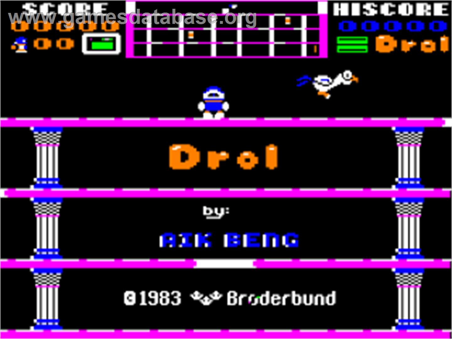 Drol - Apple II - Artwork - Title Screen