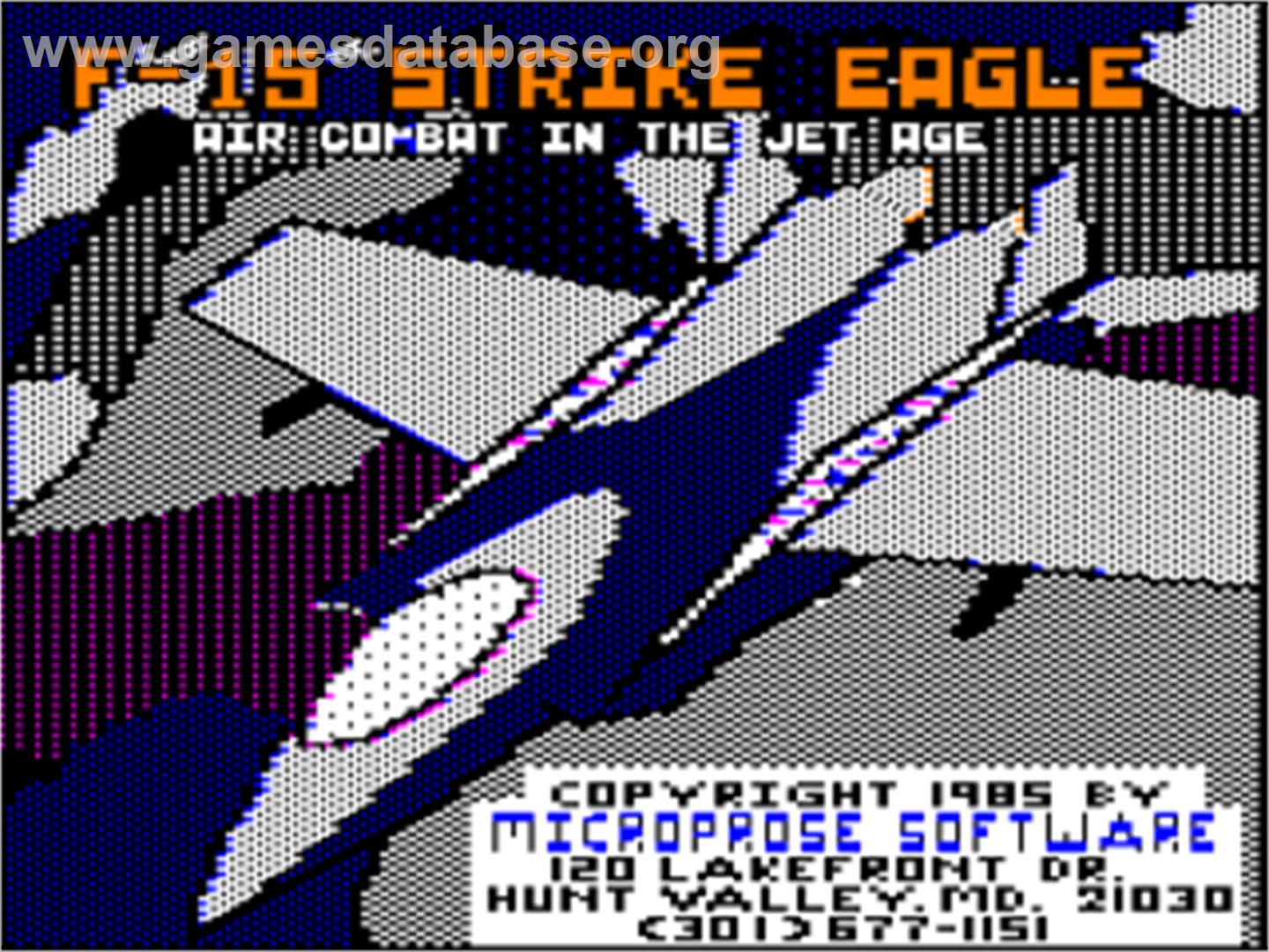 F-15 Strike Eagle - Apple II - Artwork - Title Screen