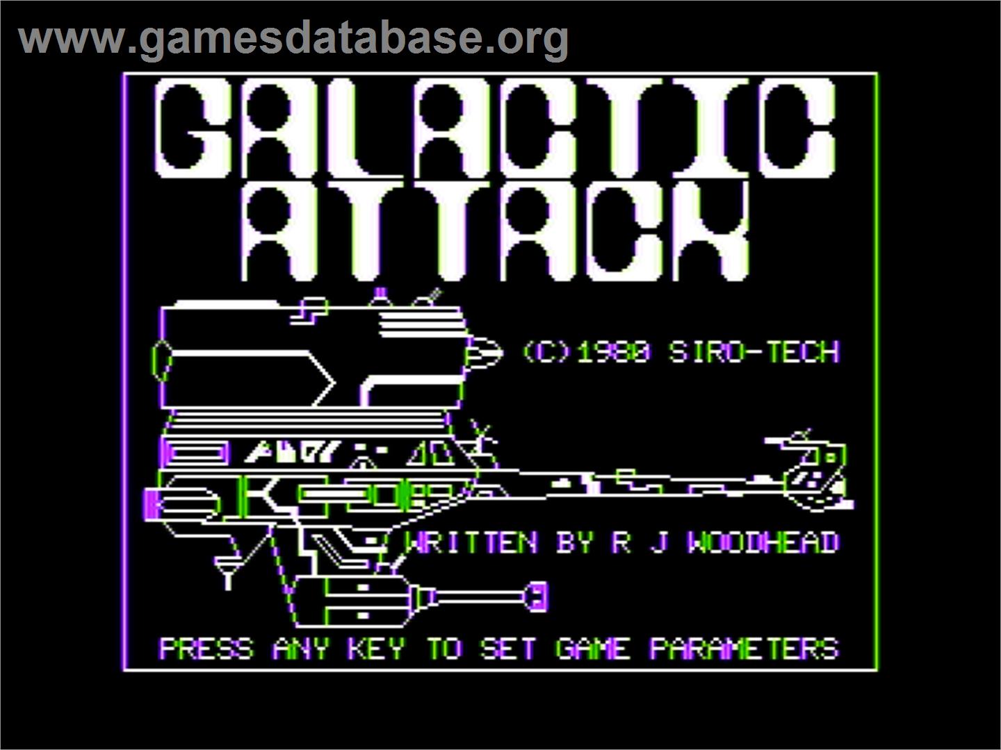 Galactic Attack - Apple II - Artwork - Title Screen