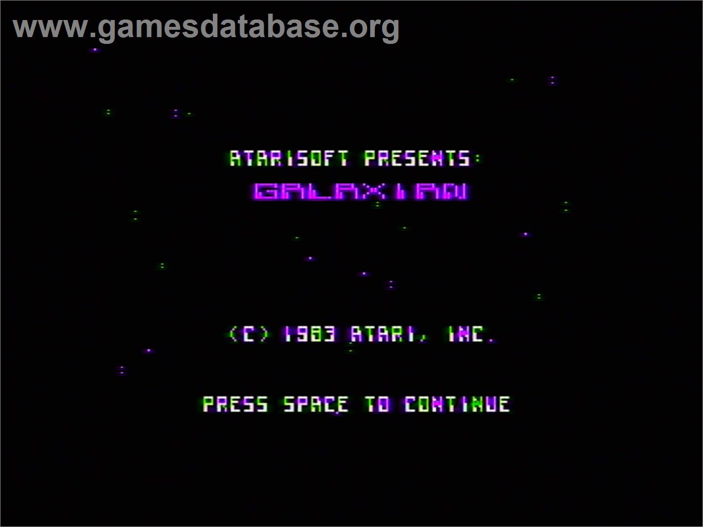 Galaxian - Apple II - Artwork - Title Screen