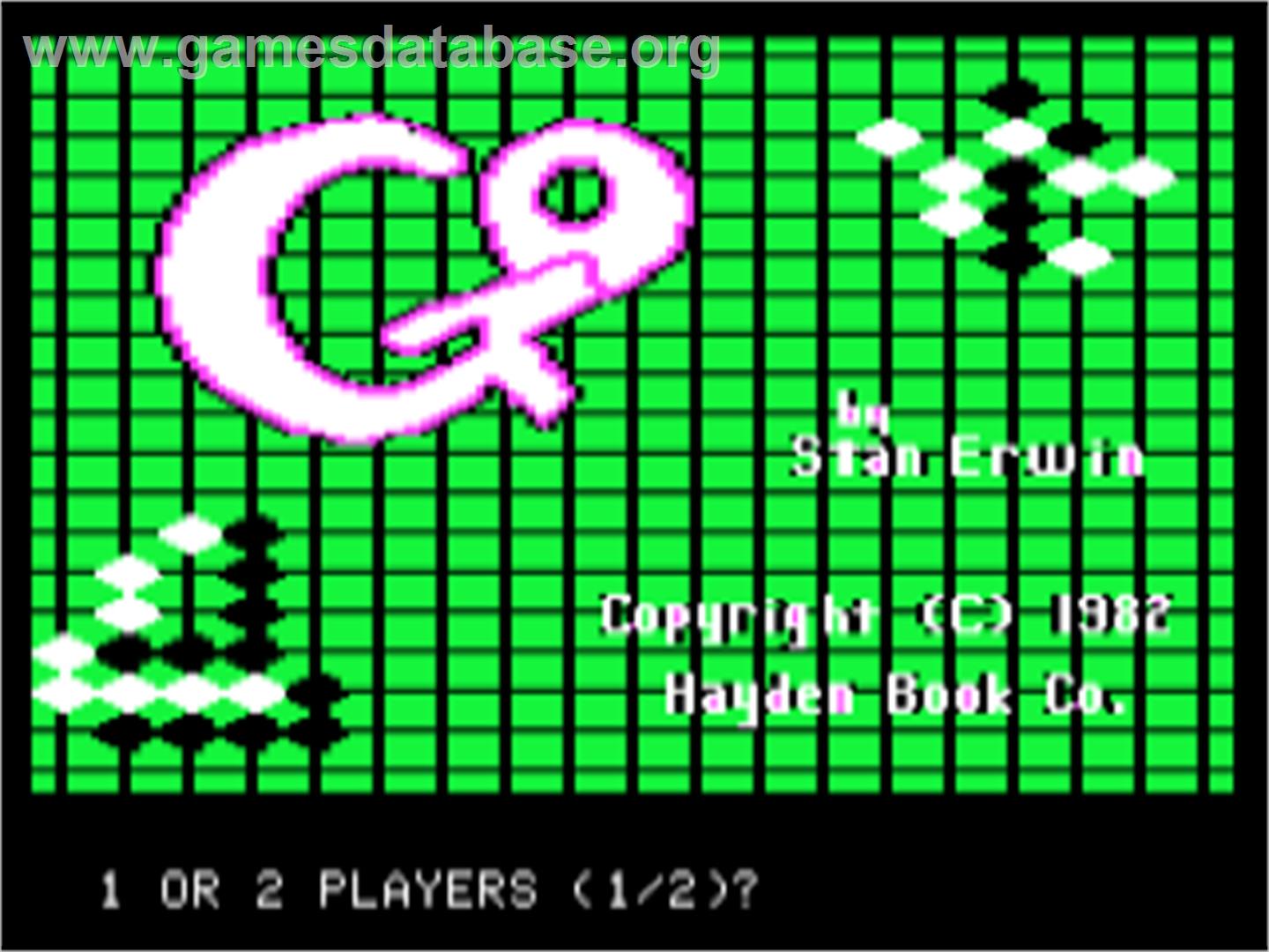 Go - Apple II - Artwork - Title Screen