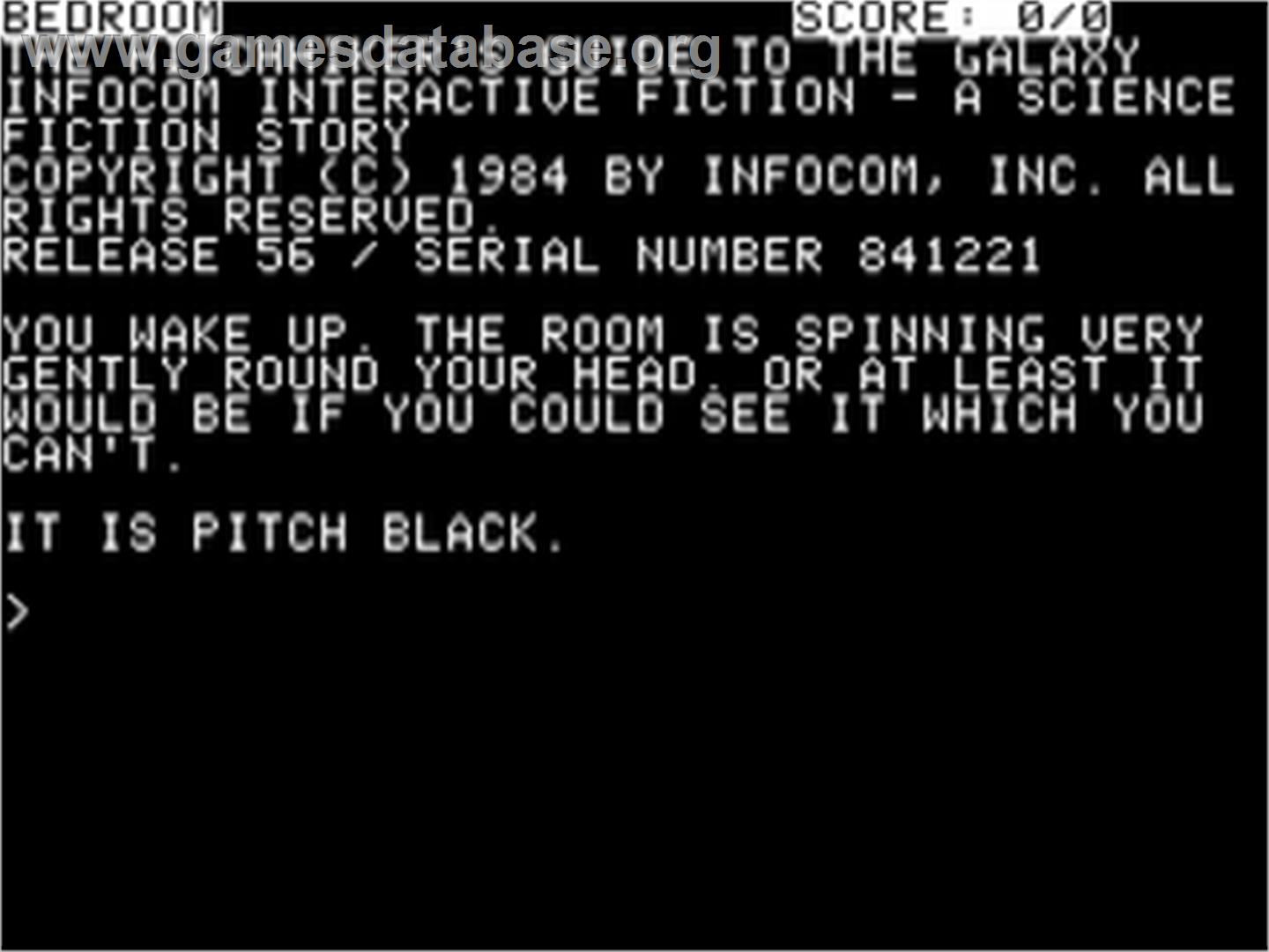 Hitchhiker's Guide To The Galaxy, The - Apple II - Artwork - Title Screen