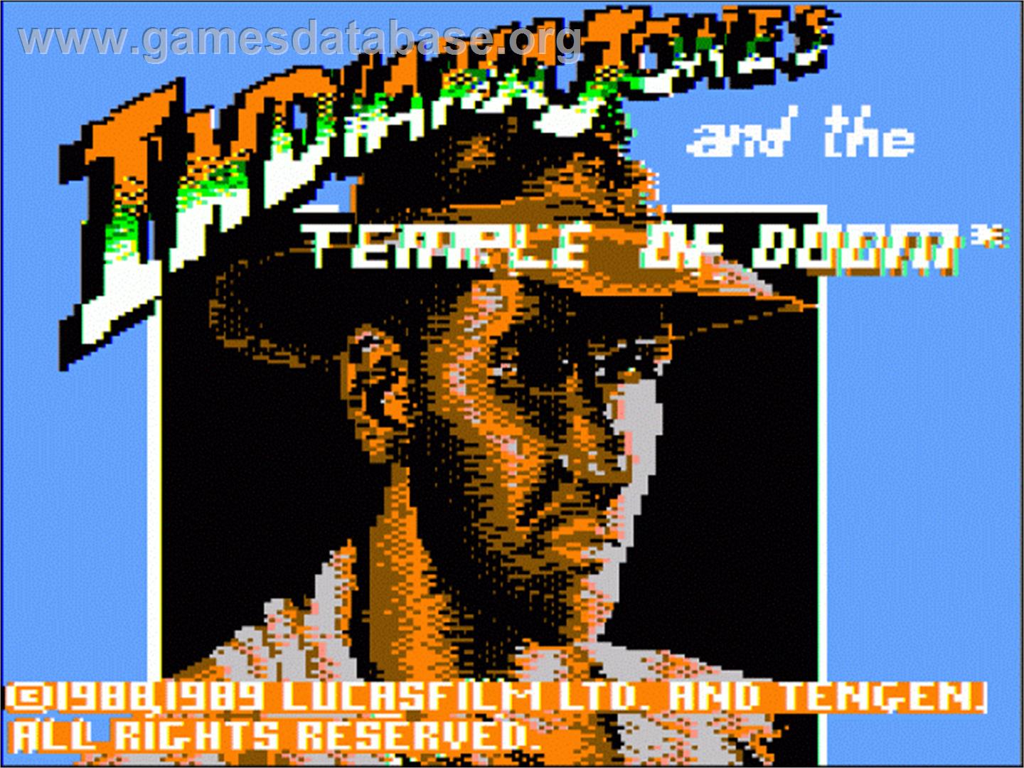 Indiana Jones and the Temple of Doom - Apple II - Artwork - Title Screen