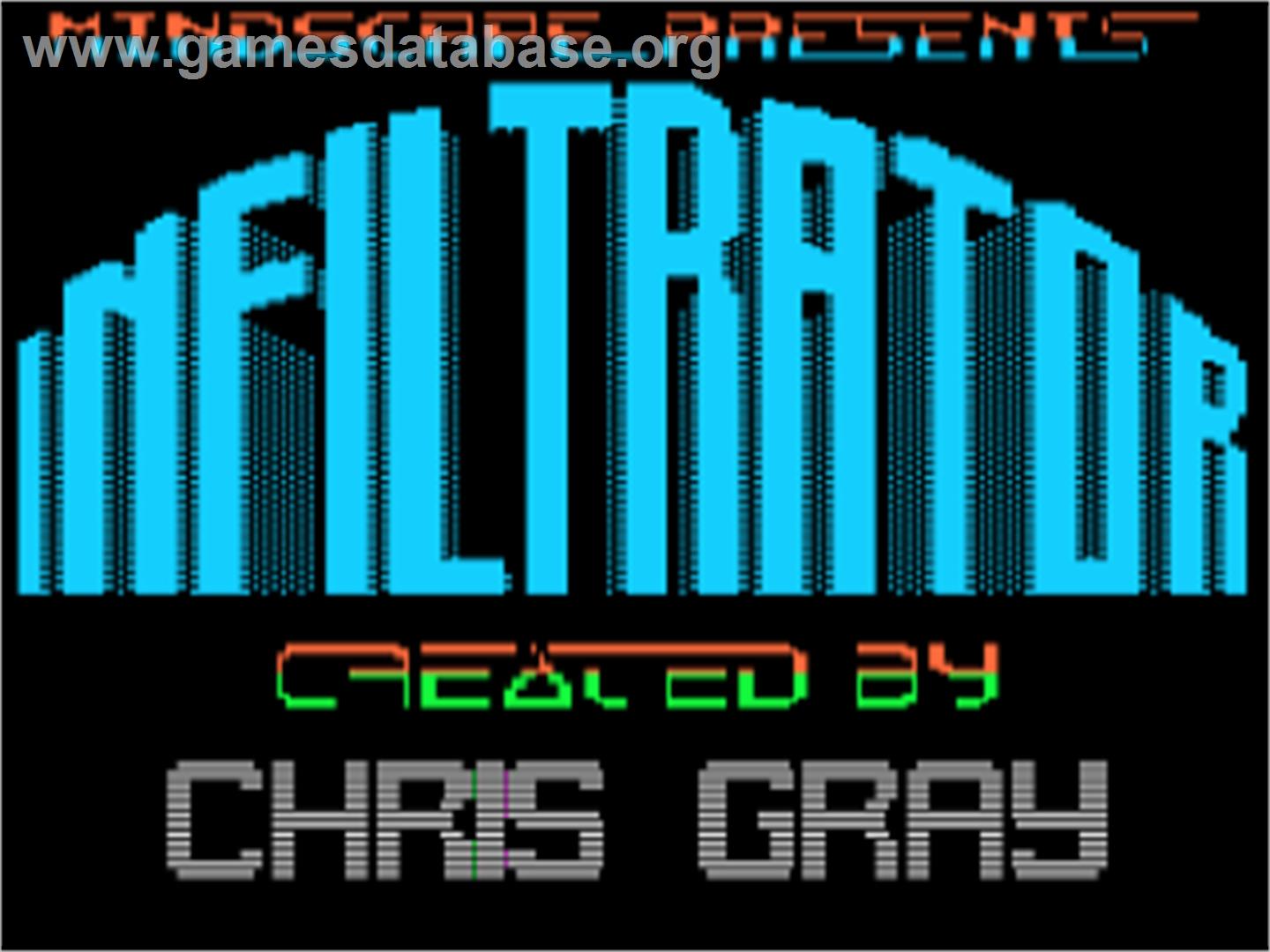Infiltrator - Apple II - Artwork - Title Screen