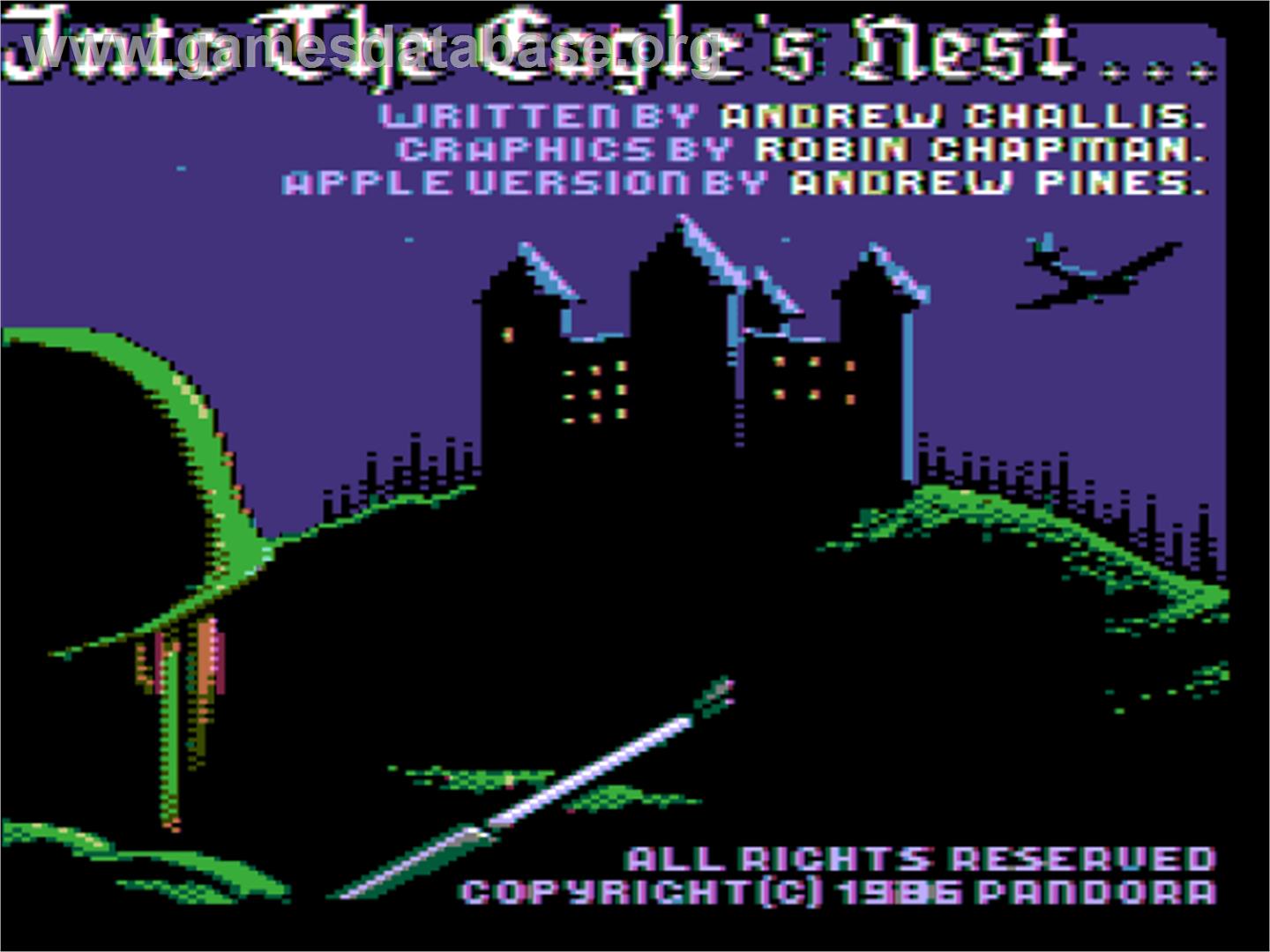 Into the Eagle's Nest - Apple II - Artwork - Title Screen