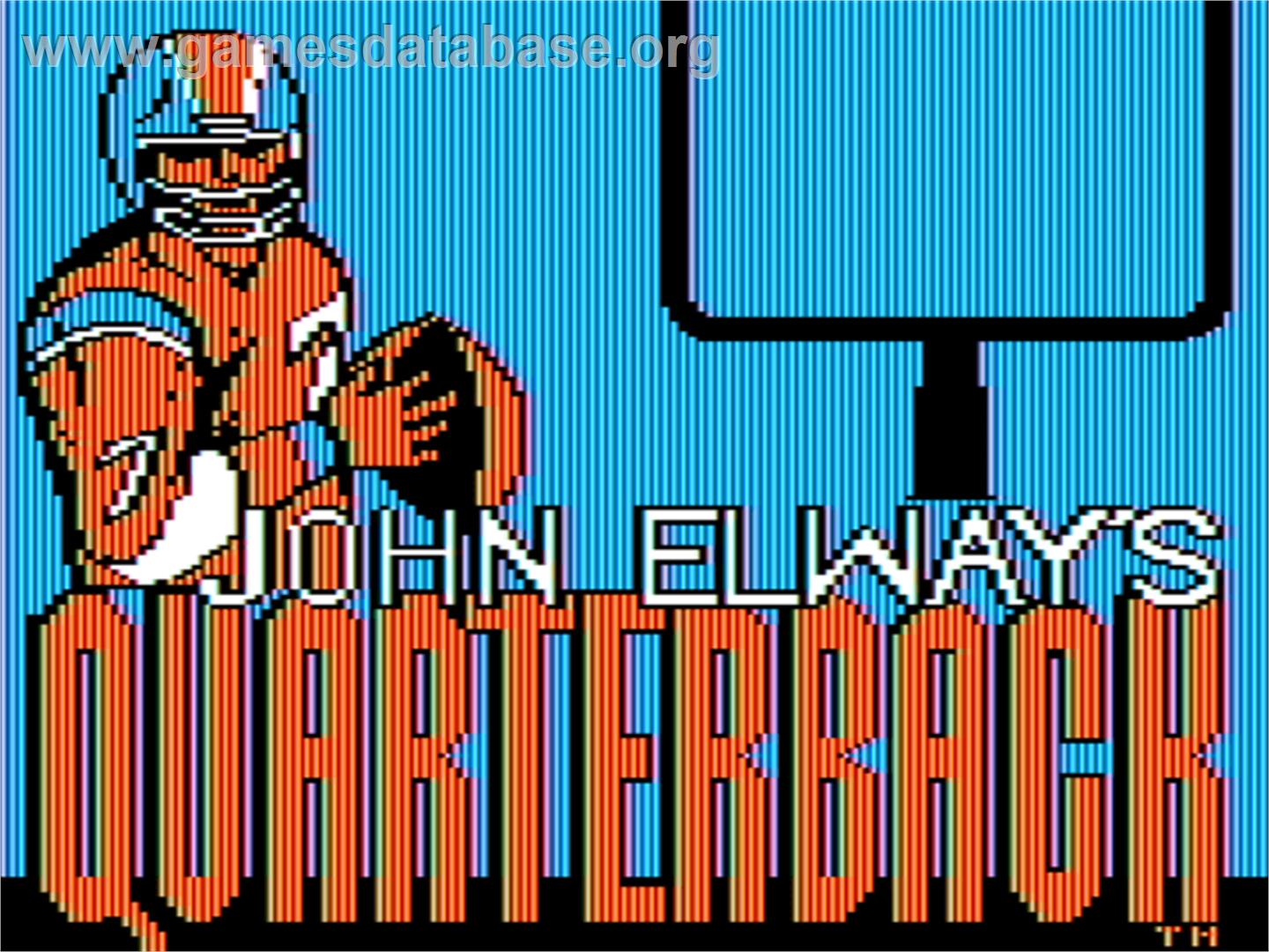 John Elway's Quarterback - Apple II - Artwork - Title Screen