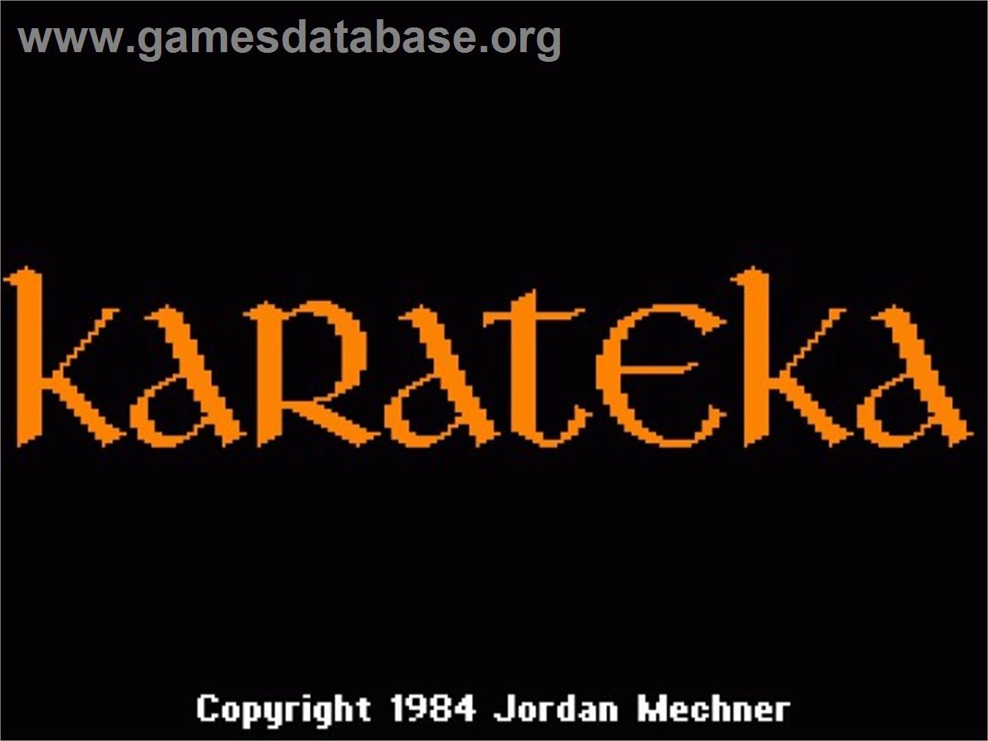 Karateka - Apple II - Artwork - Title Screen