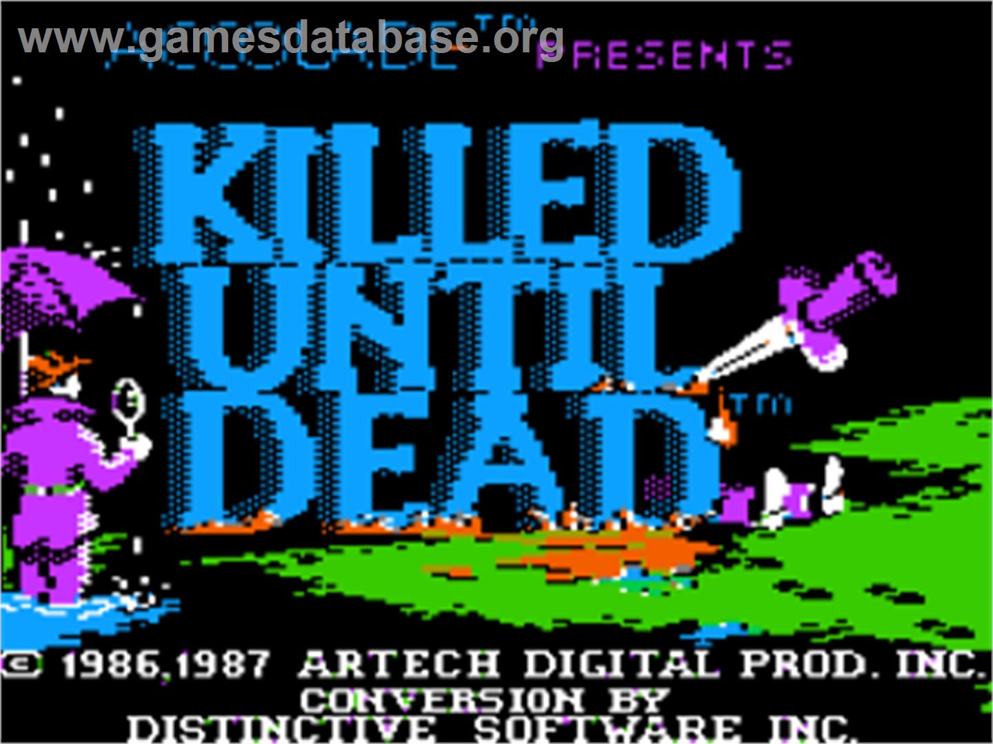 Killed Until Dead - Apple II - Artwork - Title Screen
