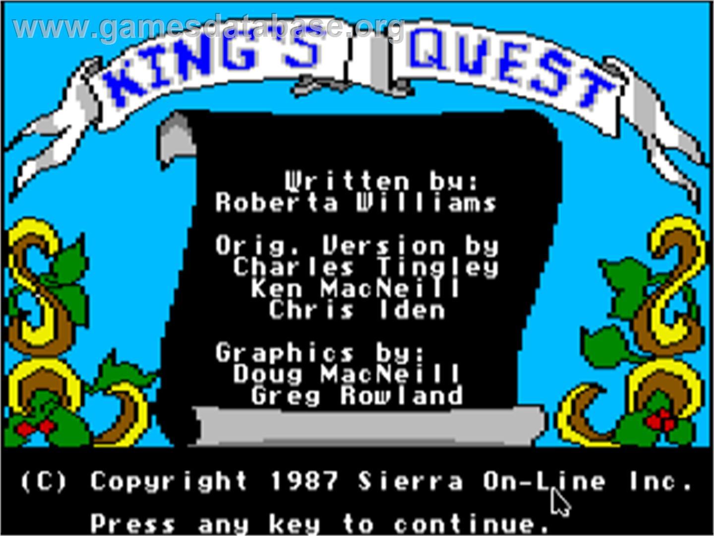 King's Quest - Apple II - Artwork - Title Screen