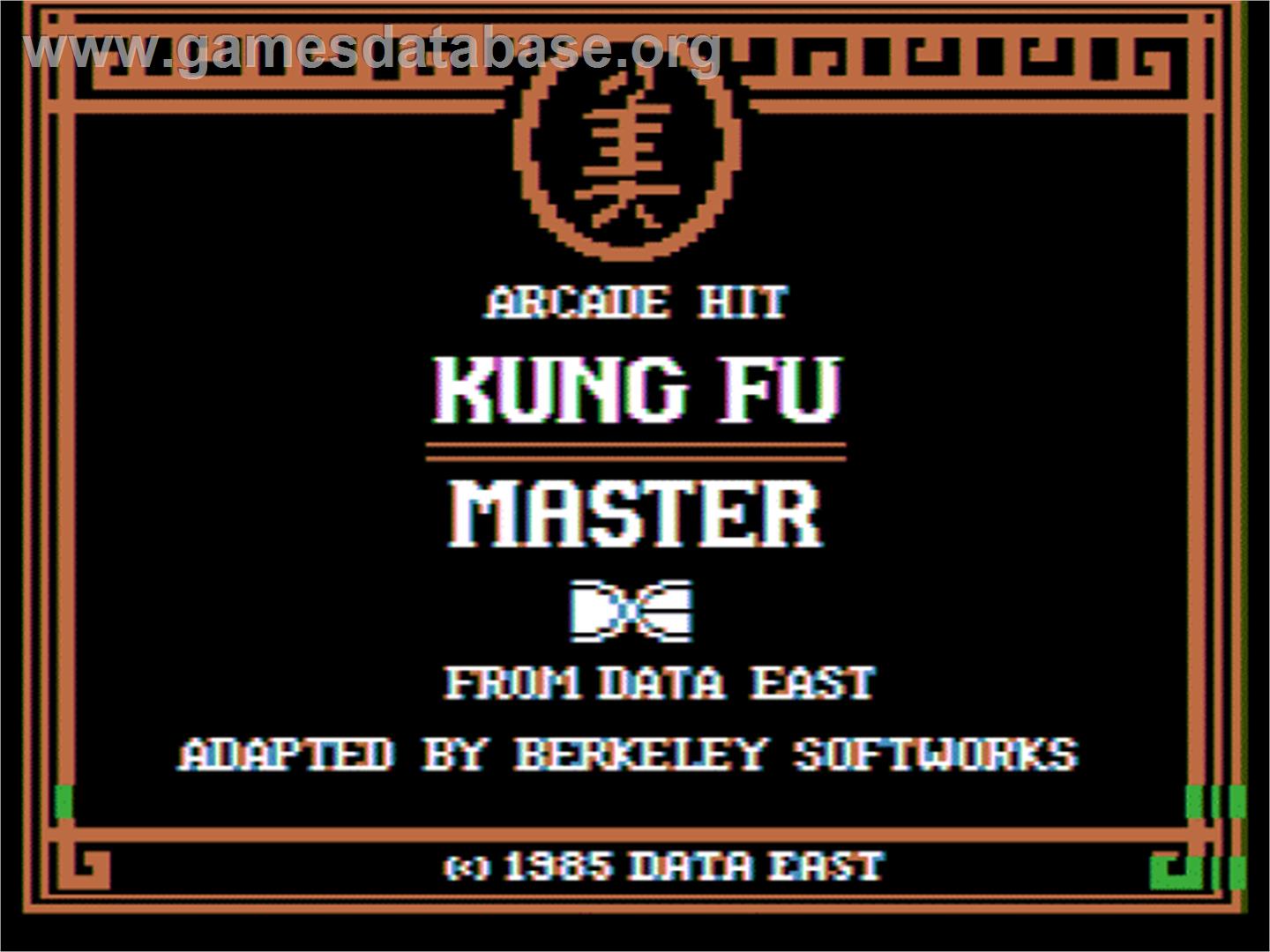 Kung-Fu Master - Apple II - Artwork - Title Screen