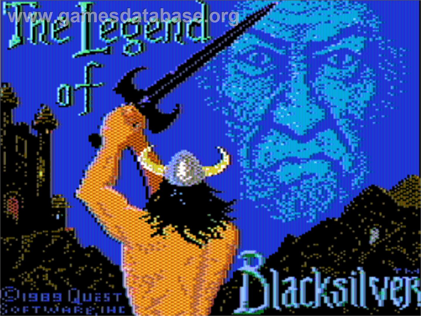 Legend of Blacksilver - Apple II - Artwork - Title Screen