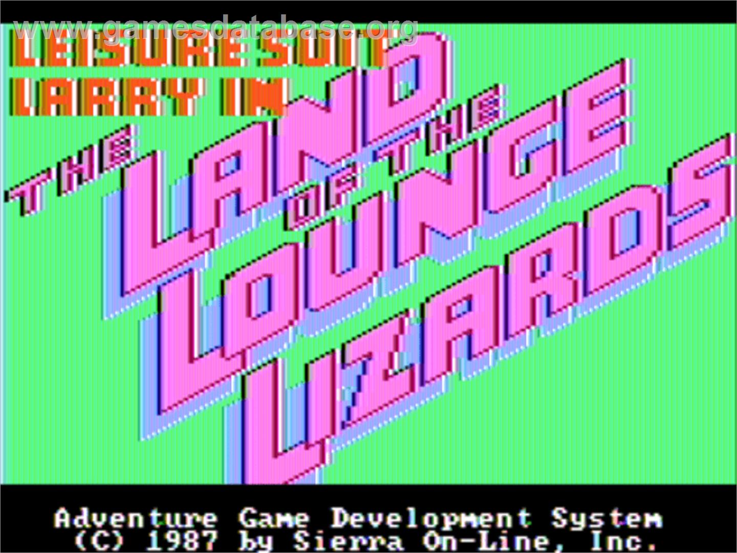 Leisure Suit Larry in the Land of the Lounge Lizards - Apple II - Artwork - Title Screen