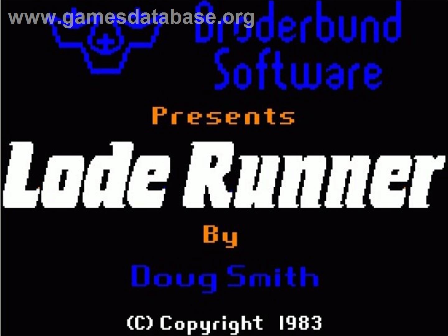 Lode Runner - Apple II - Artwork - Title Screen
