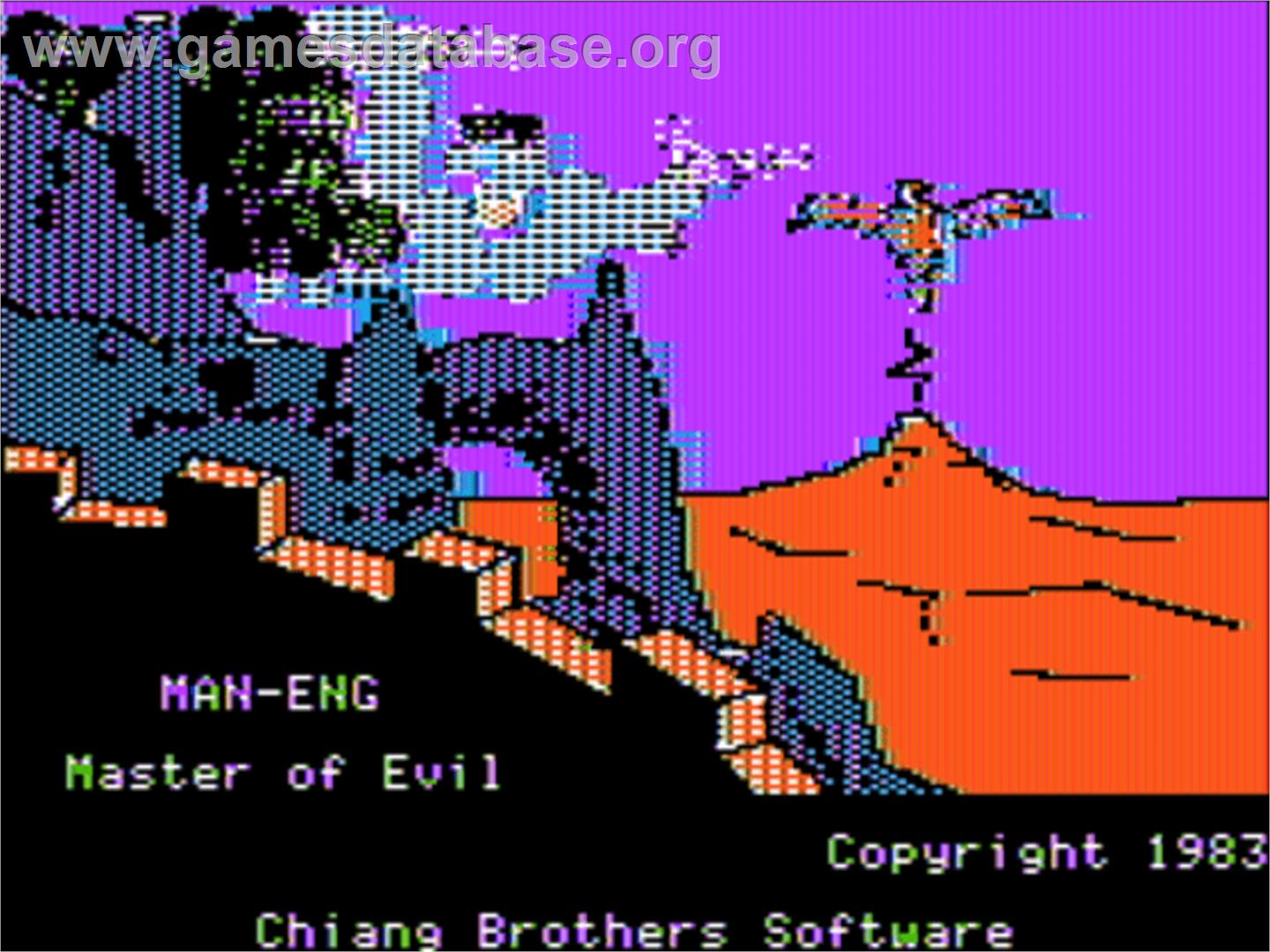 Man-eng - Master Of Evil - Apple II - Artwork - Title Screen