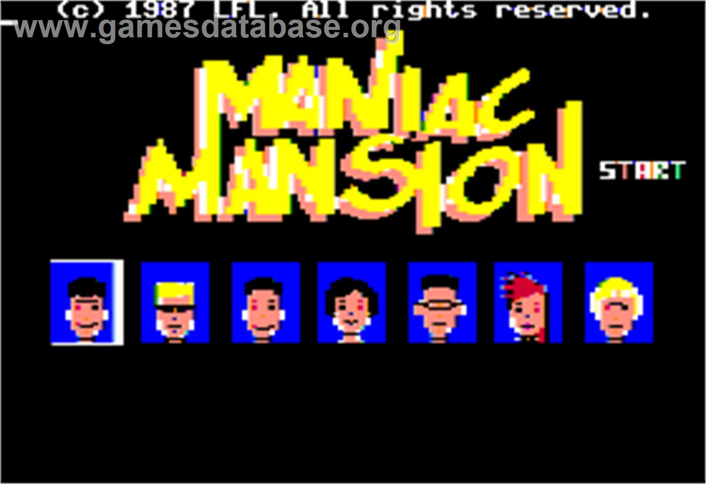 Maniac Mansion - Apple II - Artwork - Title Screen