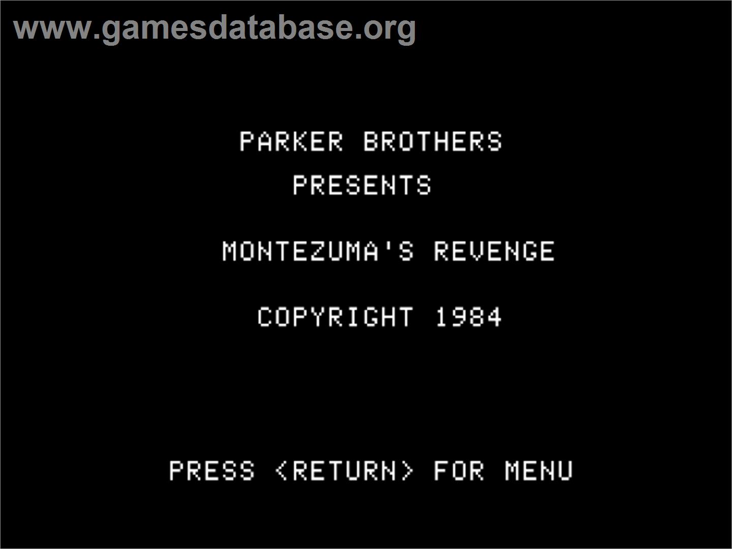 Montezuma's Revenge - Apple II - Artwork - Title Screen