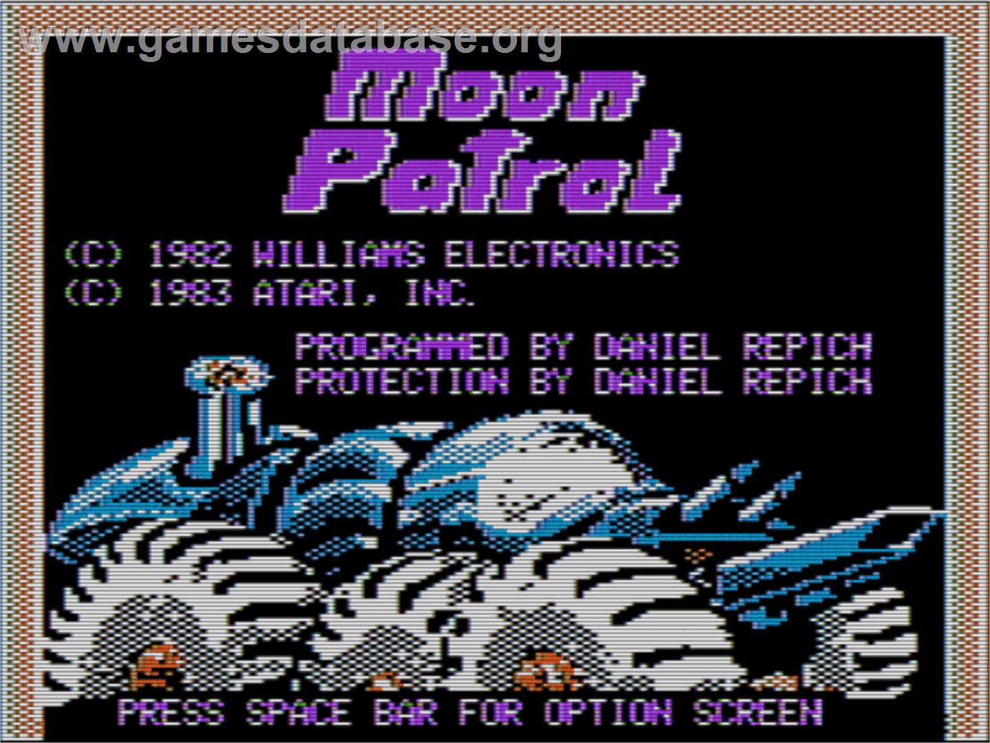 Moon Patrol - Apple II - Artwork - Title Screen