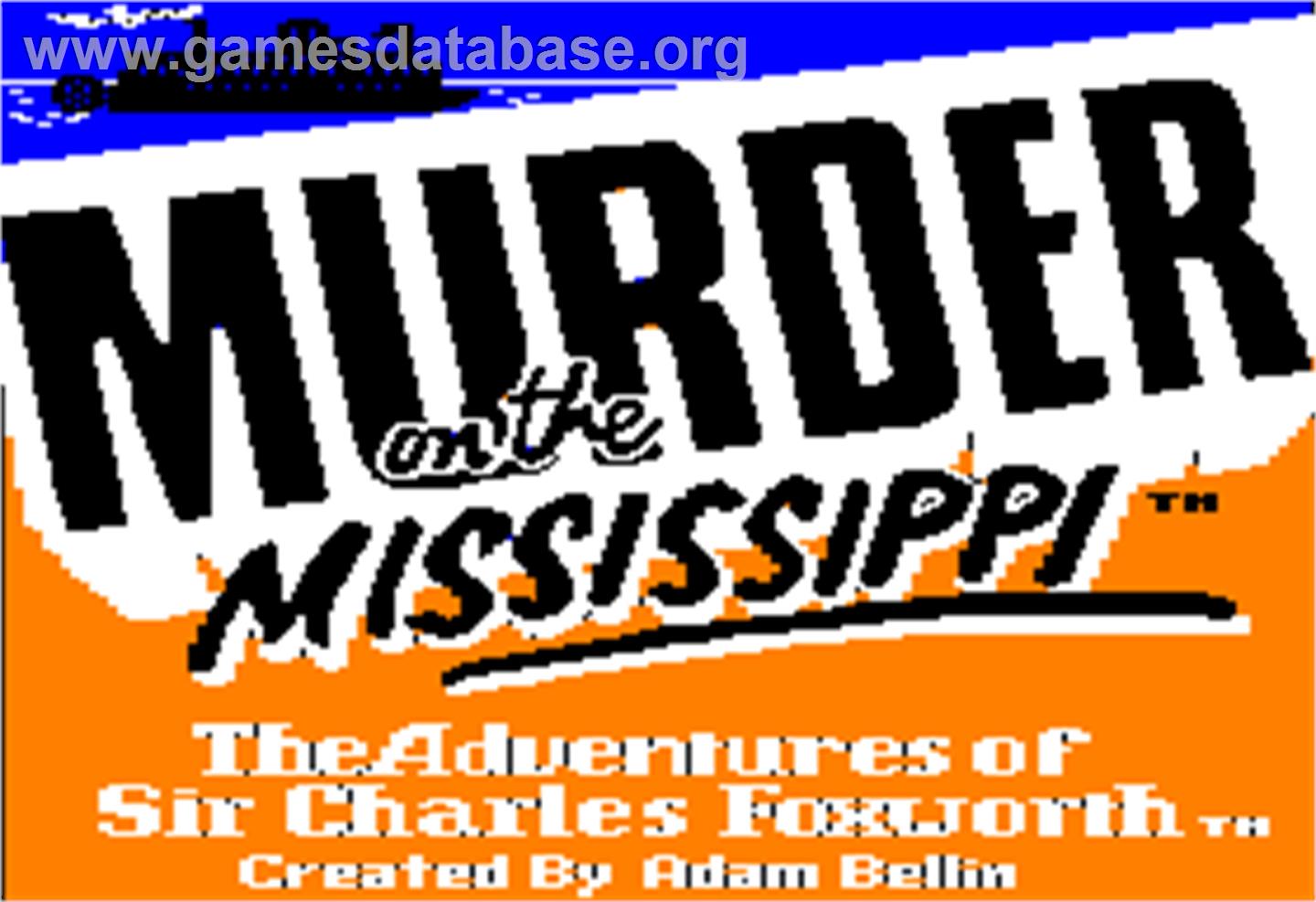 Murder on the Mississippi - Apple II - Artwork - Title Screen