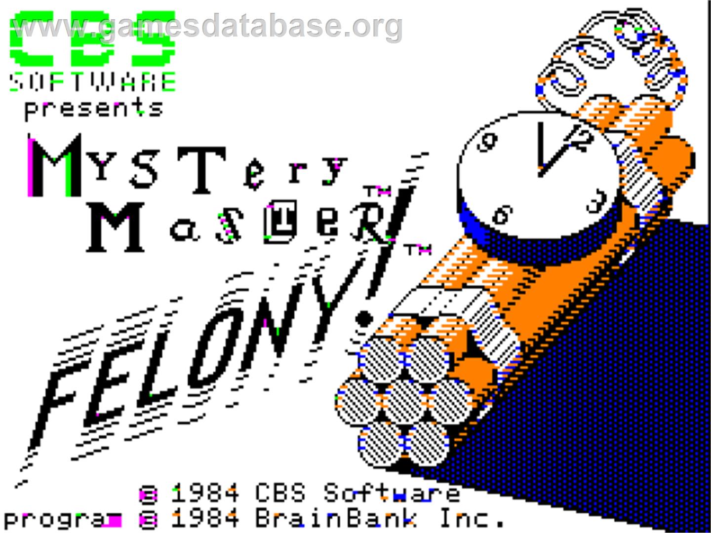 Mystery Master: Felony - Apple II - Artwork - Title Screen