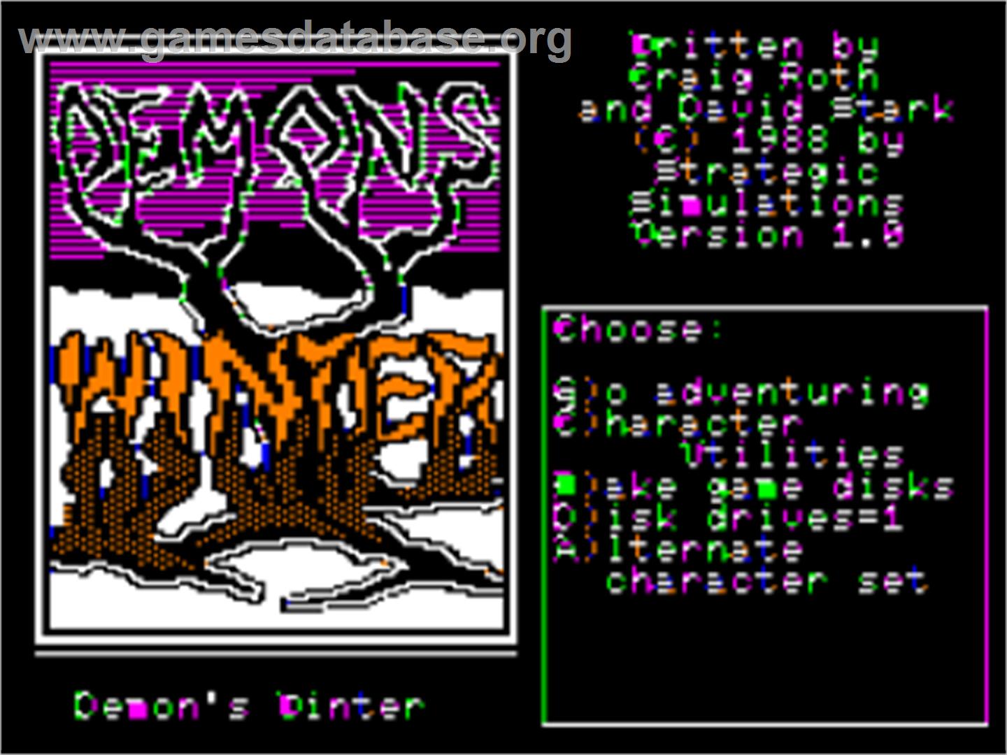 Neptune's Nasties - Apple II - Artwork - Title Screen