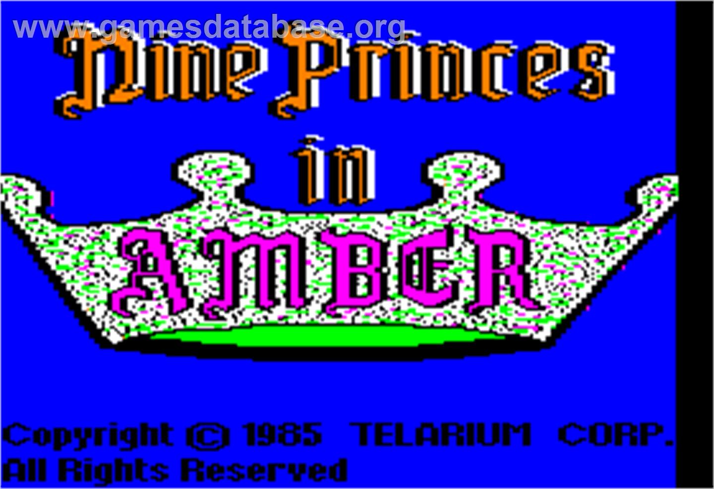 Nine Princes in Amber - Apple II - Artwork - Title Screen