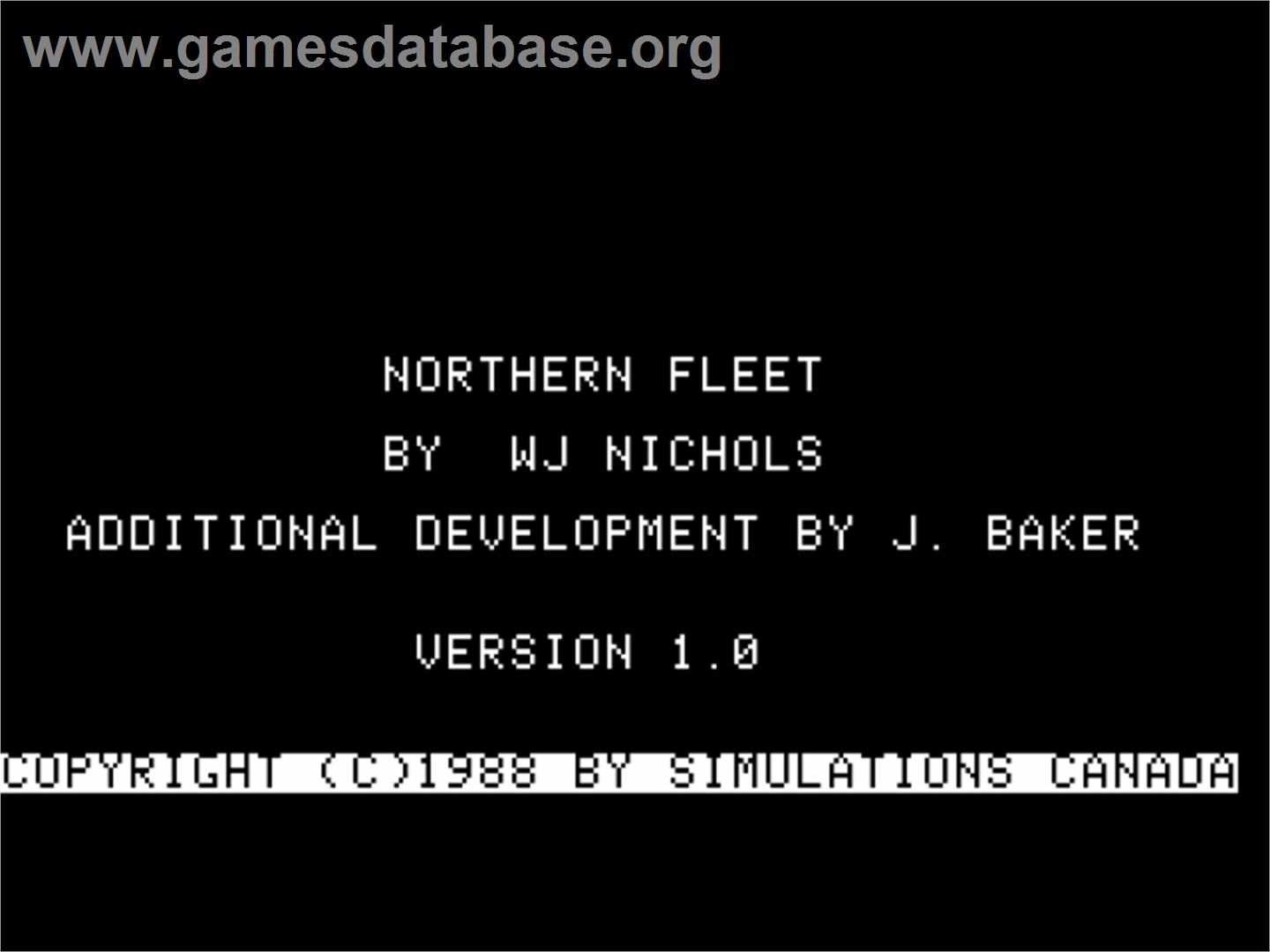 Northern Fleet - Apple II - Artwork - Title Screen