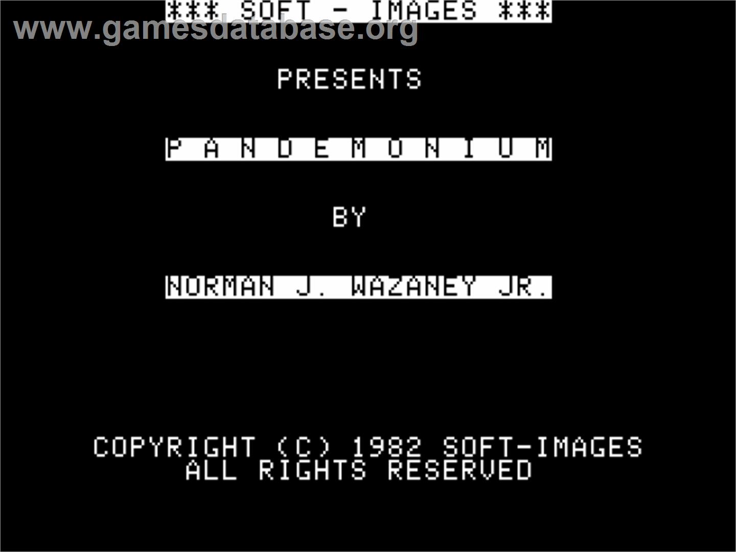 Pandemonium - Apple II - Artwork - Title Screen