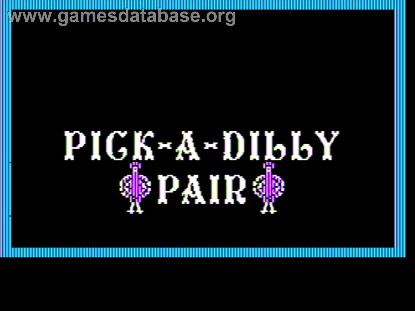 Pick-a-dilly Pair - Apple II - Artwork - Title Screen