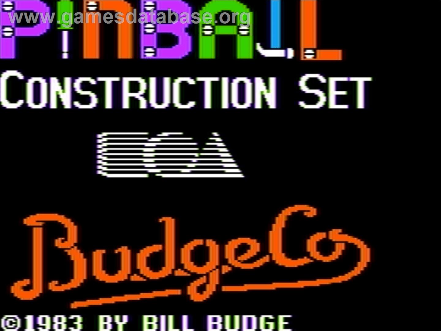 Pinball Construction Set - Apple II - Artwork - Title Screen