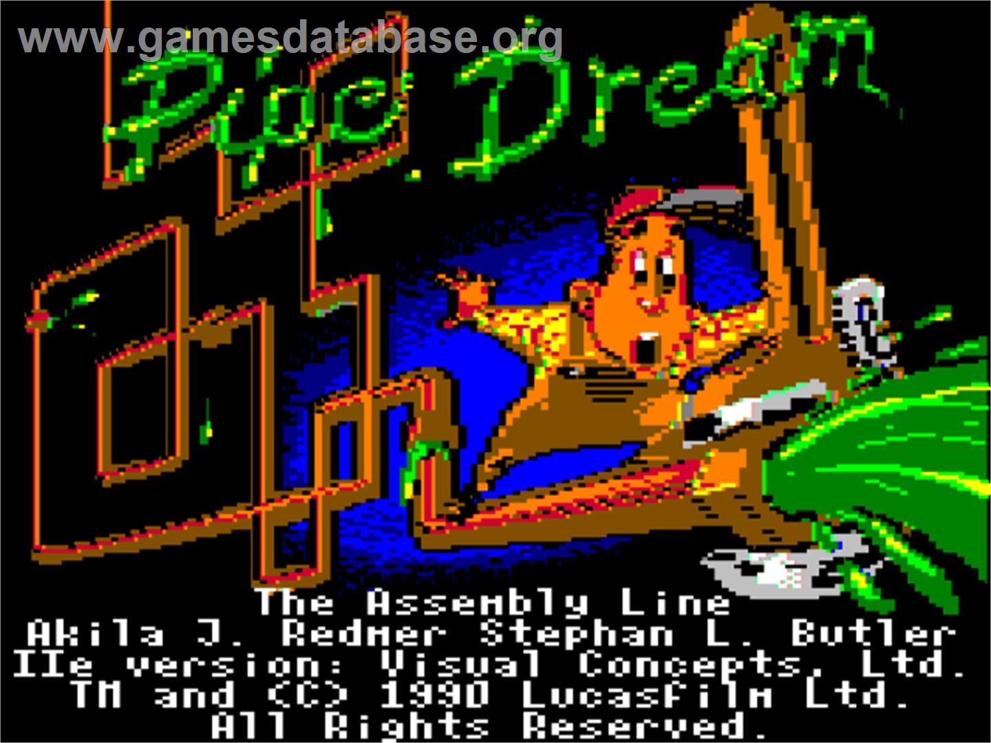 Pipe Dream - Apple II - Artwork - Title Screen