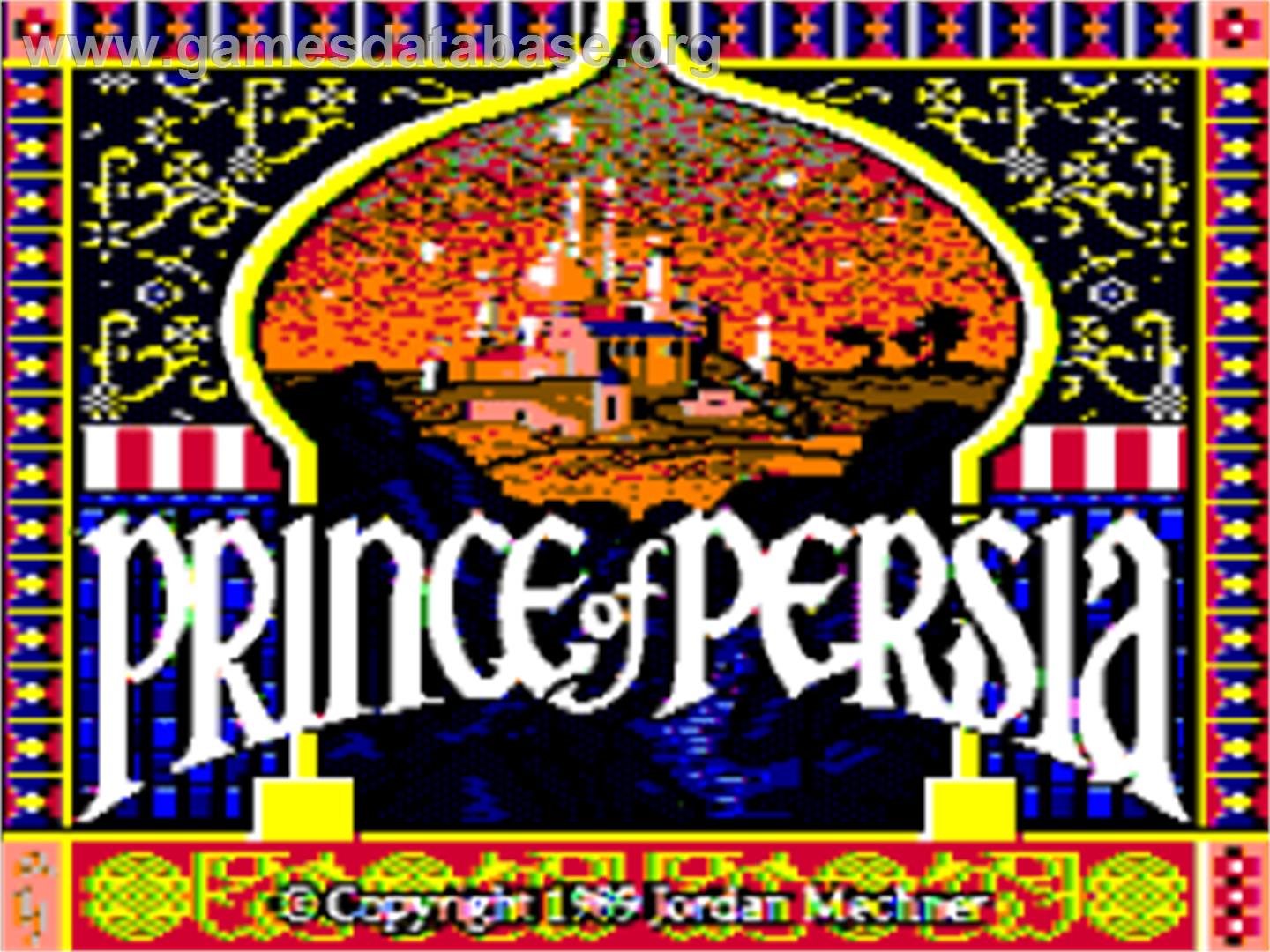 Prince Of Persia - Apple II - Artwork - Title Screen