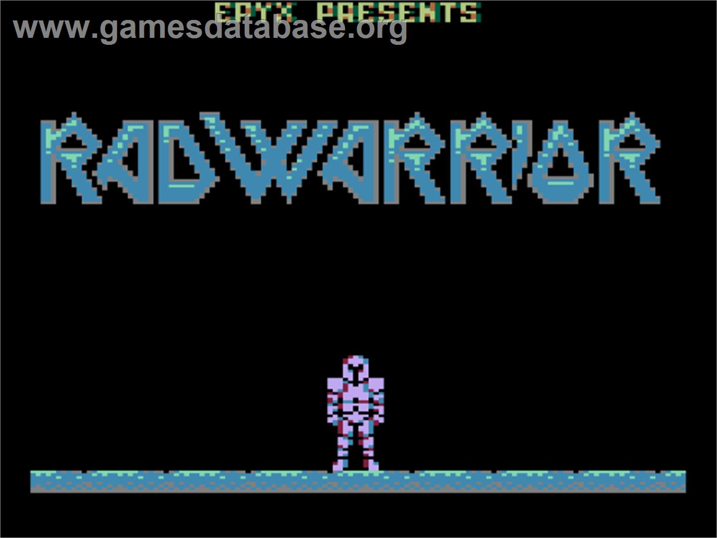 Rad Warrior - Apple II - Artwork - Title Screen