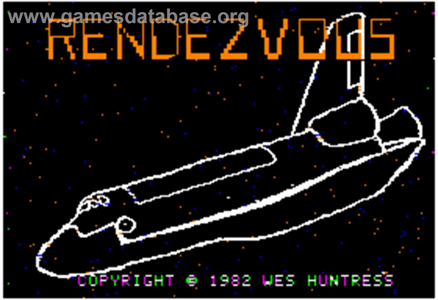 Rendezvous: A Space Shuttle Flight Simulation - Apple II - Artwork - Title Screen