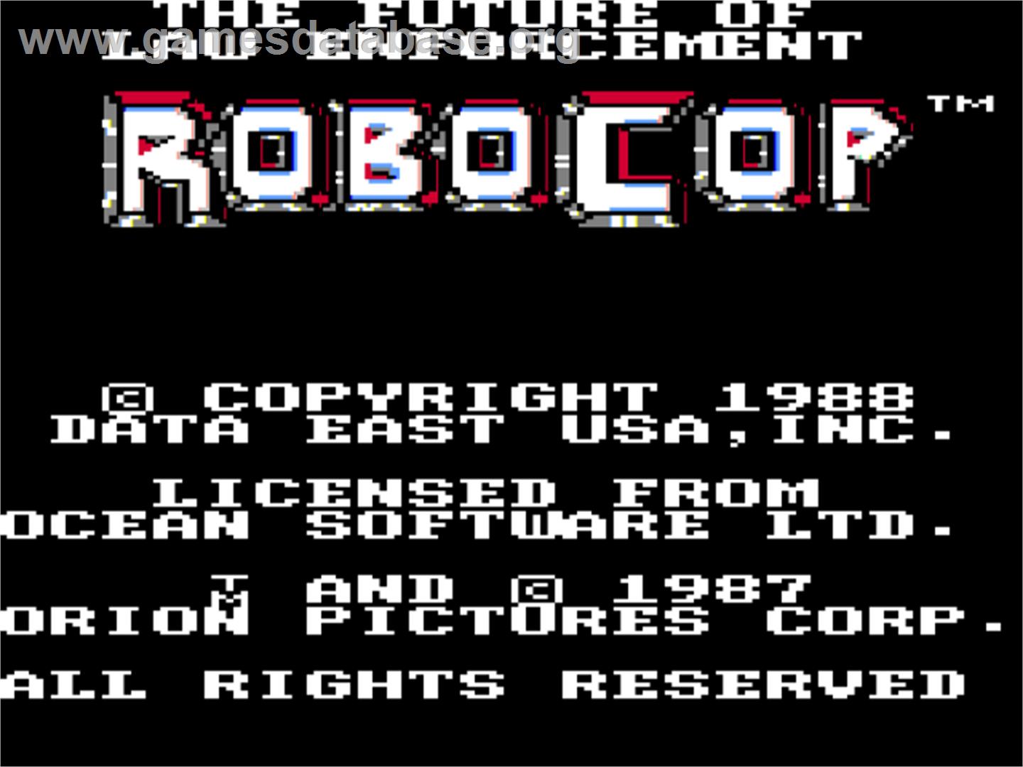 Robocop - Apple II - Artwork - Title Screen