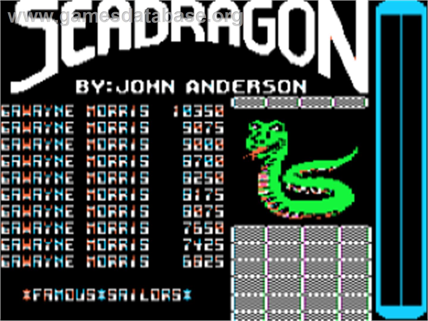 Sea Dragon - Apple II - Artwork - Title Screen