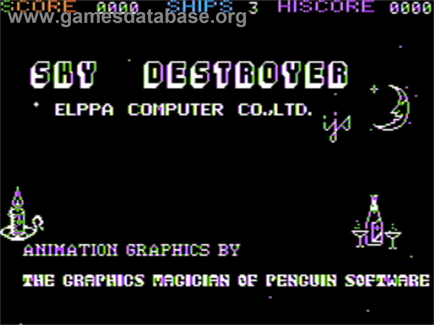 Sky Destroyer - Apple II - Artwork - Title Screen