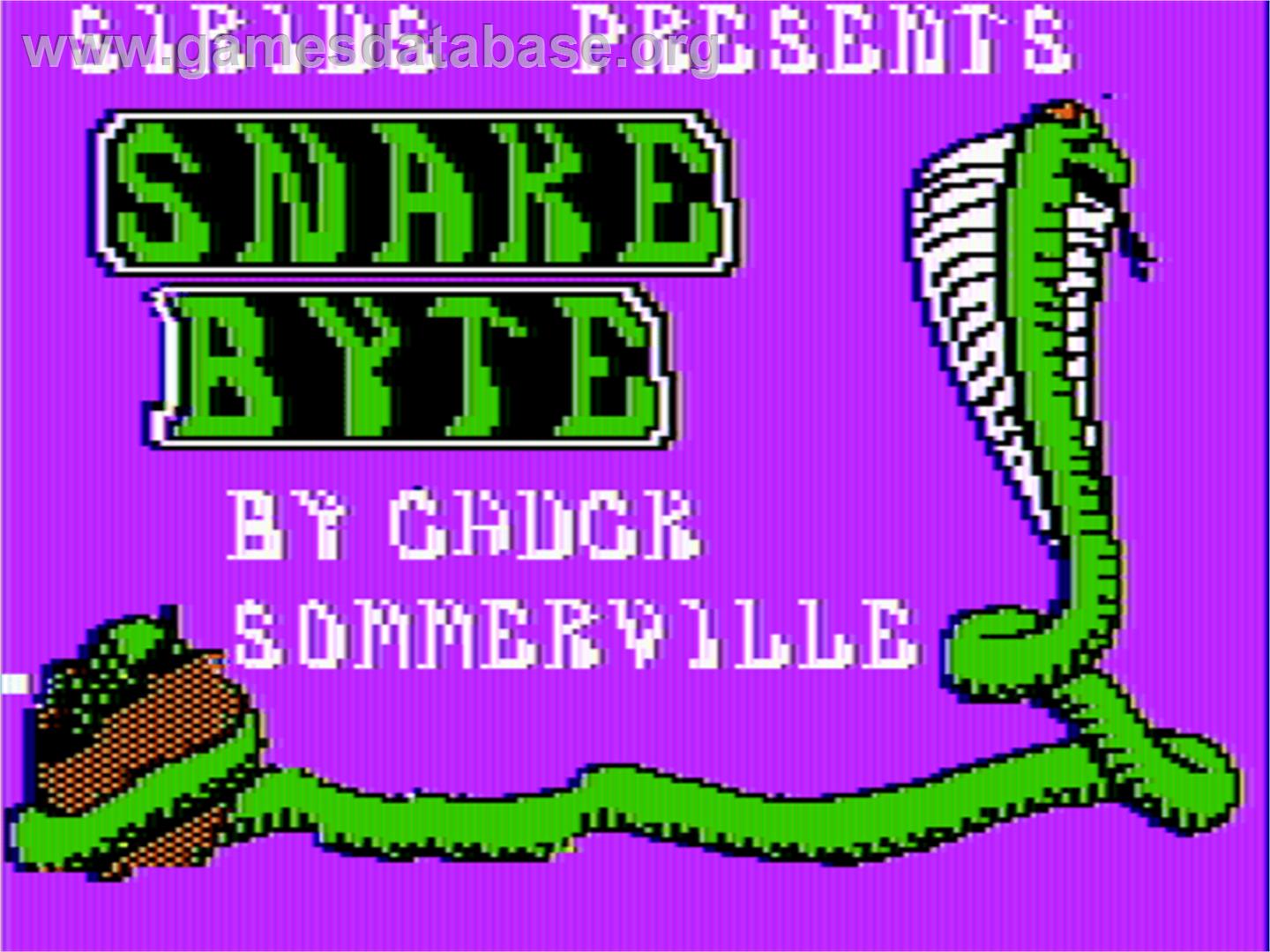 Snakebyte - Apple II - Artwork - Title Screen