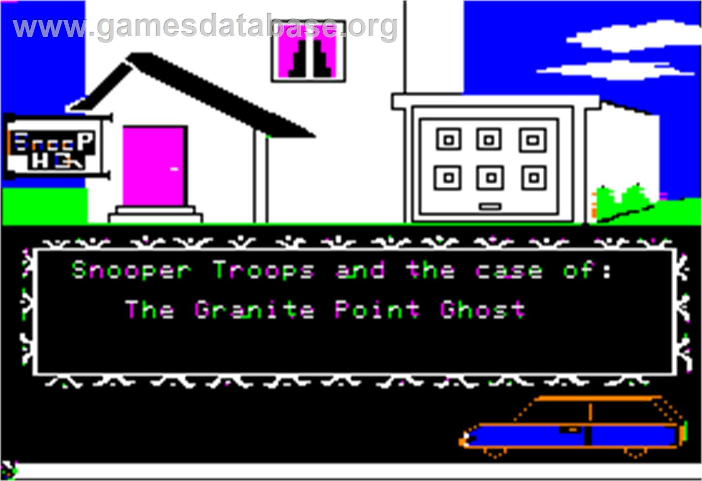 Snooper Troops - Apple II - Artwork - Title Screen
