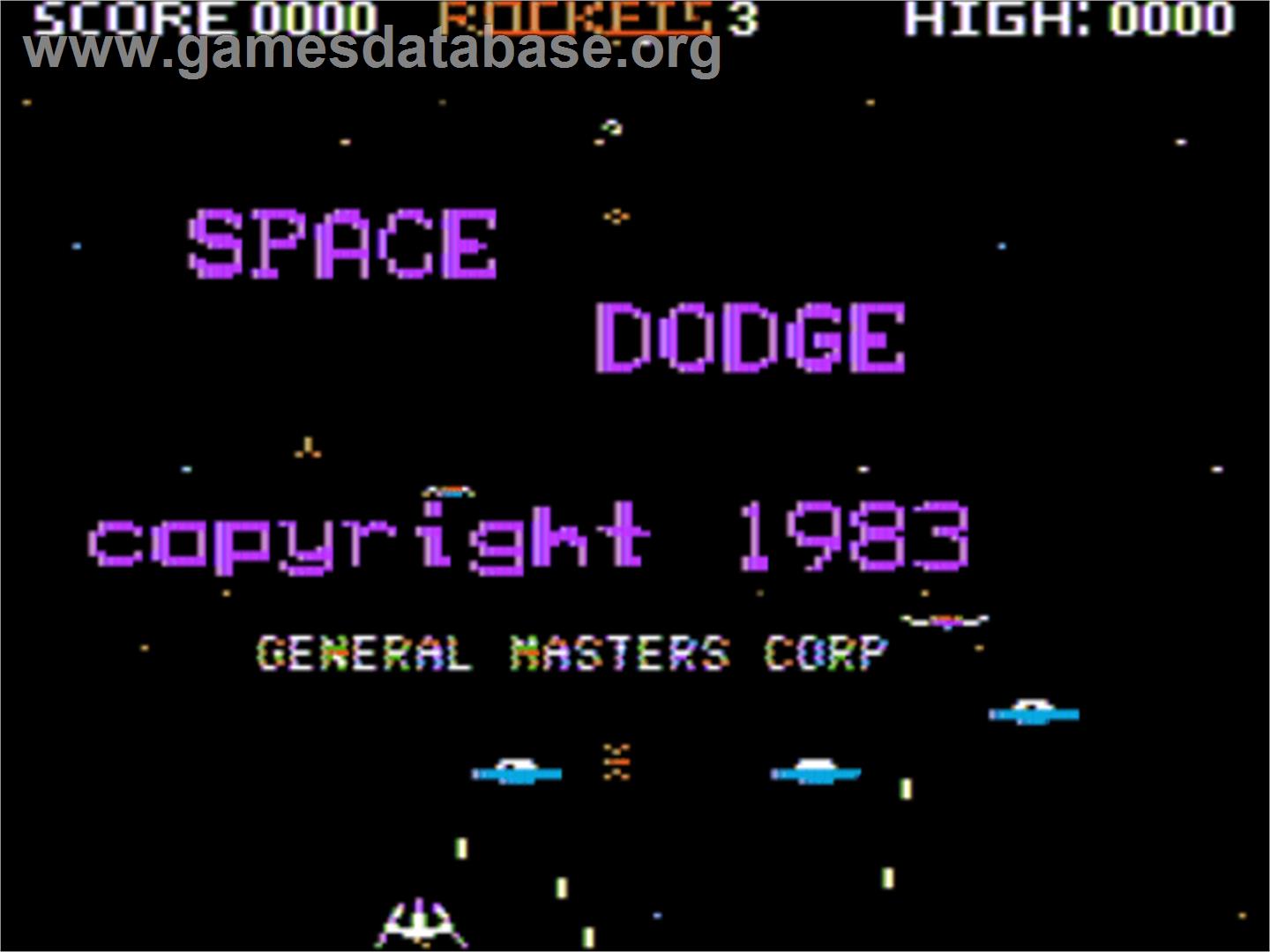 Space Dodge - Apple II - Artwork - Title Screen