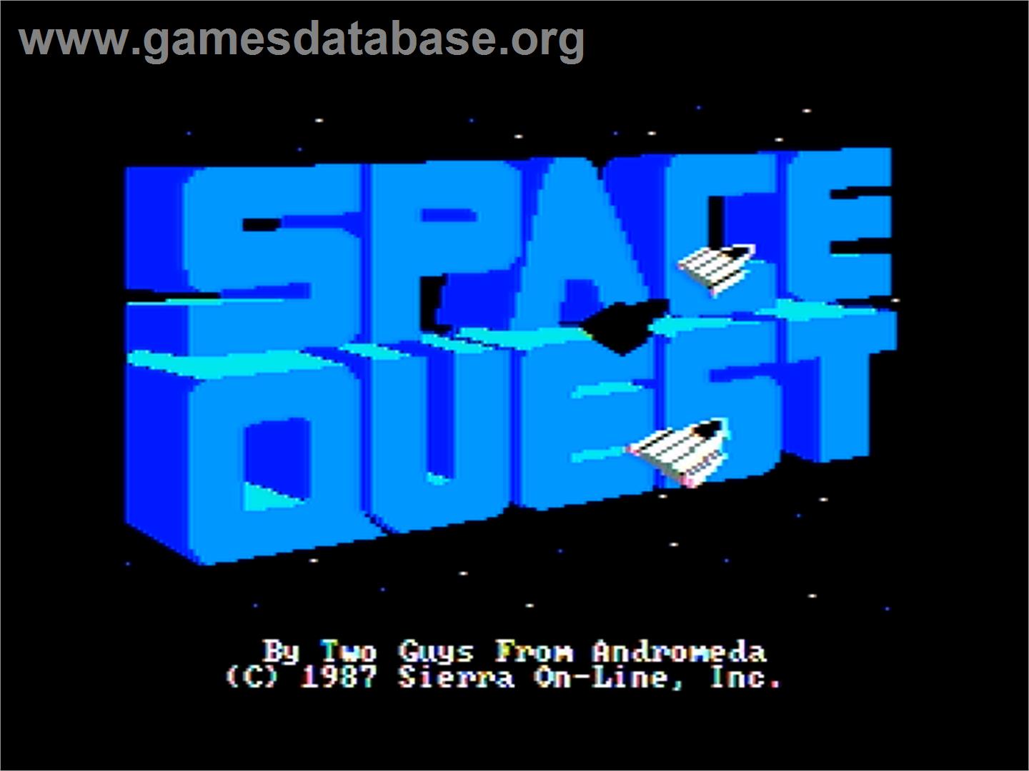 Space Quest 2 - Chapter 2 - Vohaul's Revenge - Apple II - Artwork - Title Screen