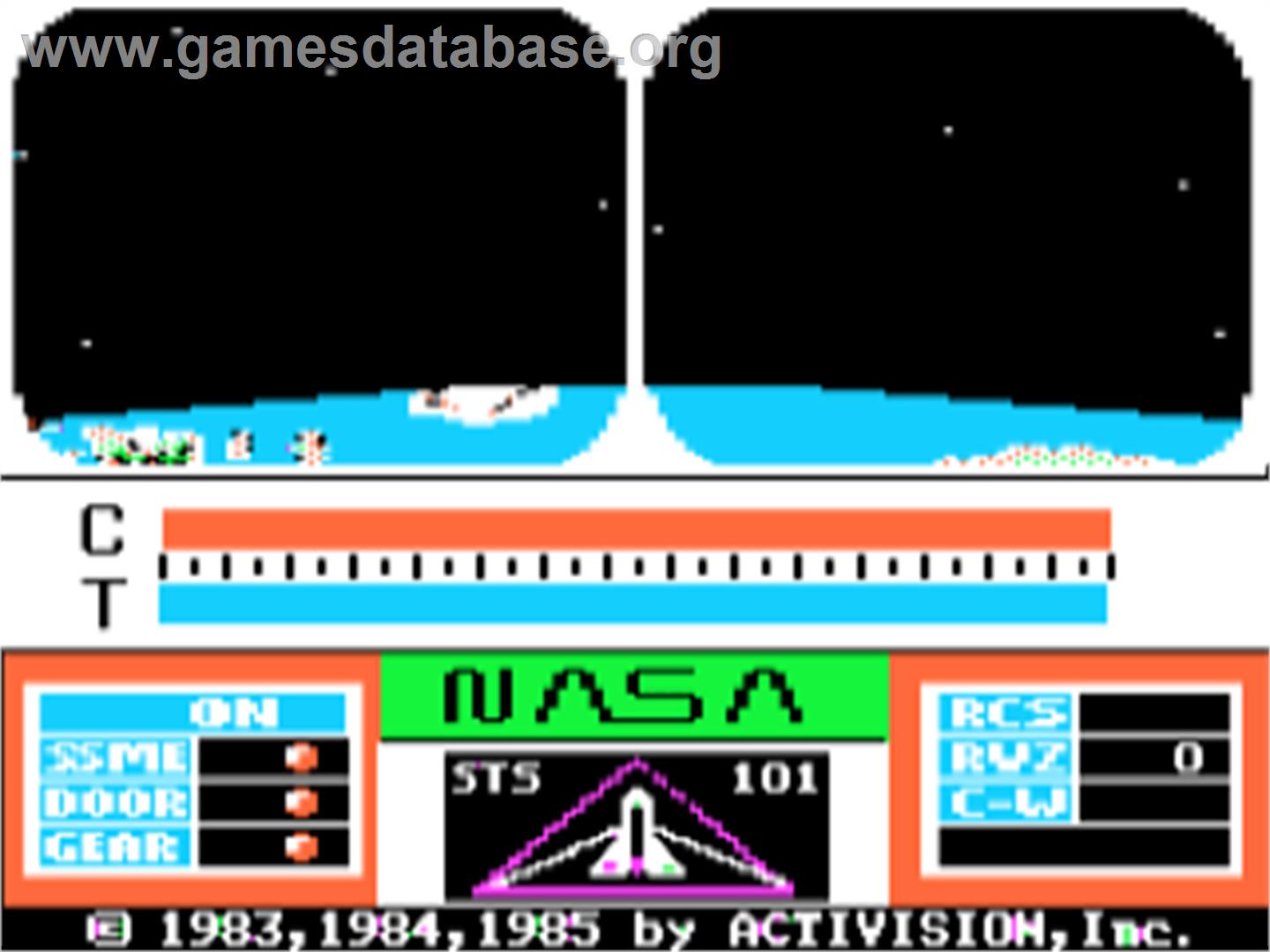 Space Shuttle: A Journey into Space - Apple II - Artwork - Title Screen